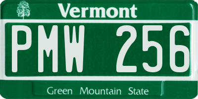 VT license plate PMW256