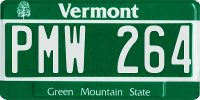 VT license plate PMW264