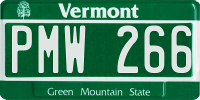 VT license plate PMW266