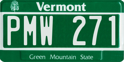 VT license plate PMW271