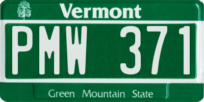 VT license plate PMW371