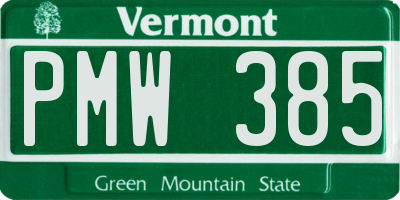 VT license plate PMW385