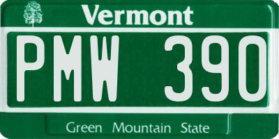 VT license plate PMW390