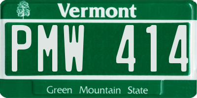 VT license plate PMW414