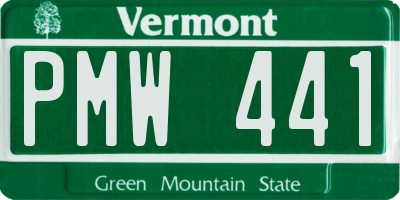 VT license plate PMW441