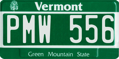 VT license plate PMW556