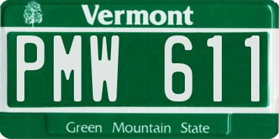 VT license plate PMW611