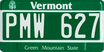 VT license plate PMW627