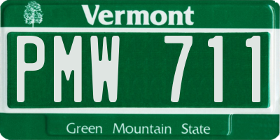VT license plate PMW711