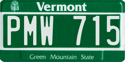 VT license plate PMW715