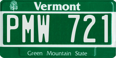 VT license plate PMW721