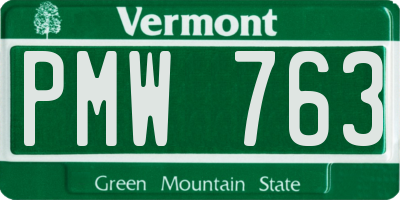 VT license plate PMW763