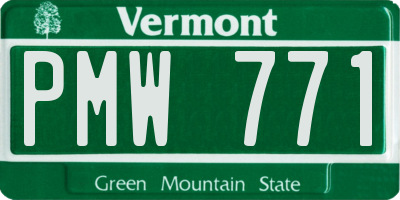 VT license plate PMW771