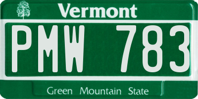 VT license plate PMW783