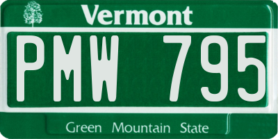 VT license plate PMW795