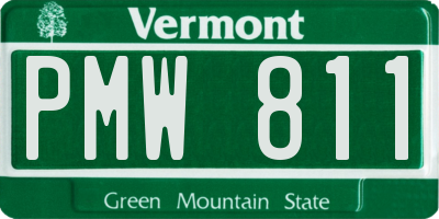 VT license plate PMW811