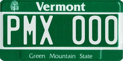 VT license plate PMX000
