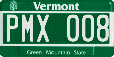 VT license plate PMX008