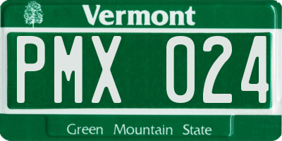 VT license plate PMX024