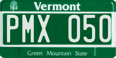 VT license plate PMX050