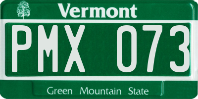VT license plate PMX073