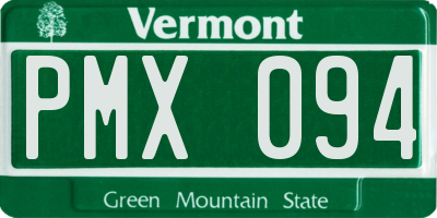 VT license plate PMX094