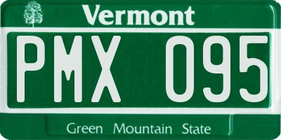 VT license plate PMX095