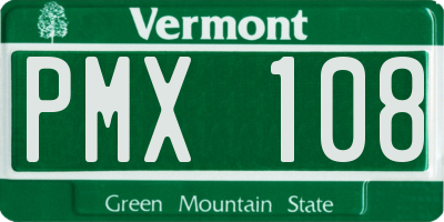 VT license plate PMX108