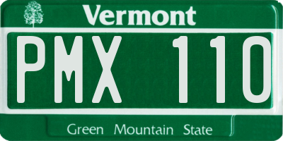 VT license plate PMX110