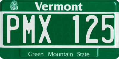 VT license plate PMX125