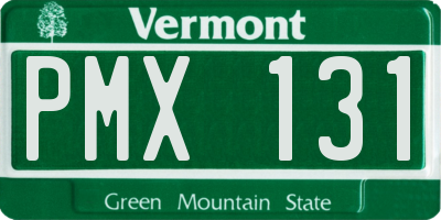 VT license plate PMX131