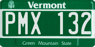 VT license plate PMX132