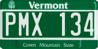 VT license plate PMX134