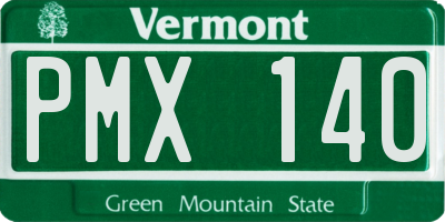 VT license plate PMX140