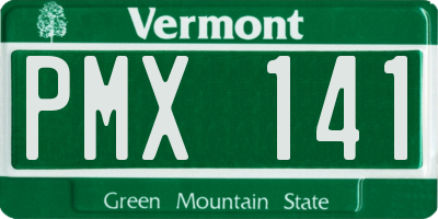 VT license plate PMX141