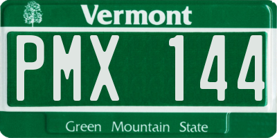 VT license plate PMX144