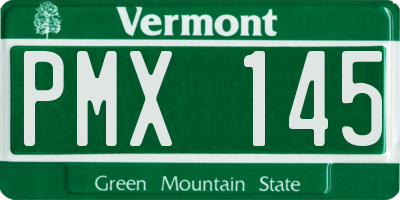 VT license plate PMX145