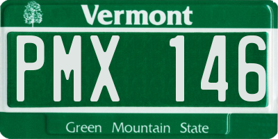 VT license plate PMX146