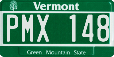 VT license plate PMX148
