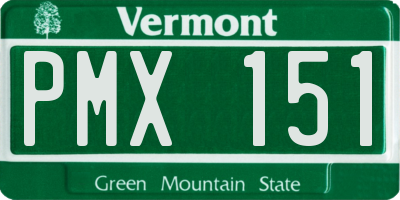 VT license plate PMX151