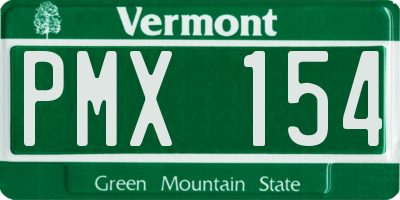 VT license plate PMX154