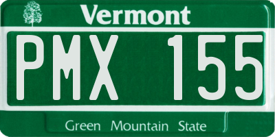 VT license plate PMX155