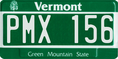 VT license plate PMX156