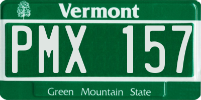 VT license plate PMX157