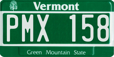 VT license plate PMX158