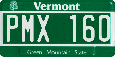 VT license plate PMX160