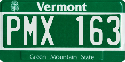 VT license plate PMX163