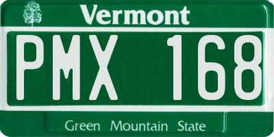 VT license plate PMX168