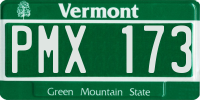 VT license plate PMX173