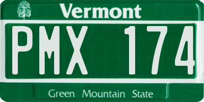 VT license plate PMX174
